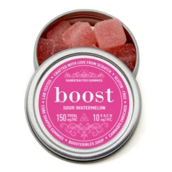 Boost Gummies 150mg THC (15x10mg) – Sour Watermelon 150mg